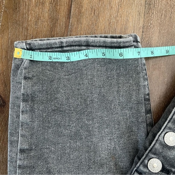 EXPRESS Jeans Mom Jeans Women’s 6 R Ankle Ripped Supper High Rise Straight - Picture 5 of 11